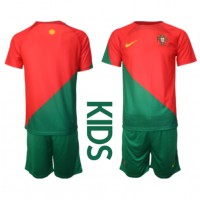 Fotballdrakt Barn Portugal Hjemmedraktsett VM 2022 Kortermet (+ Korte bukser)